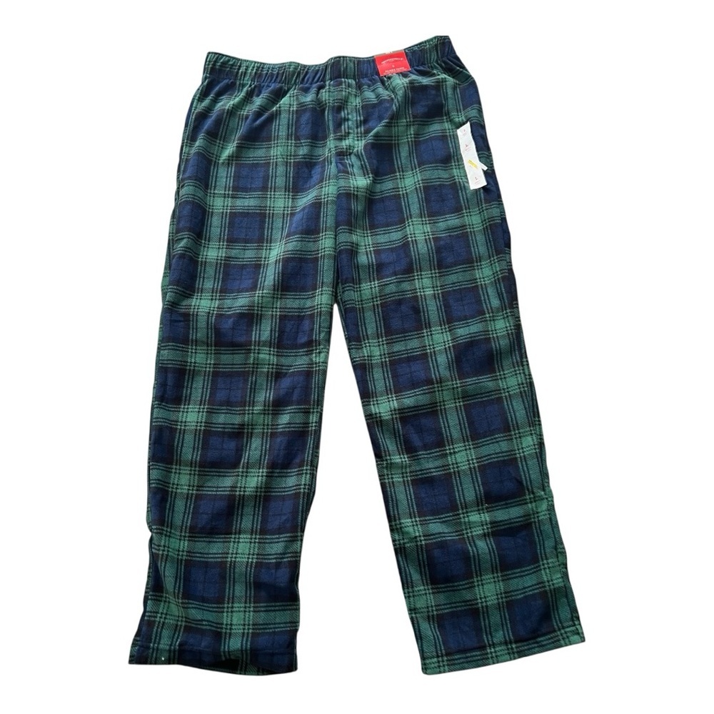 Wondershop Green & Navy Plaid Men's PajamaPants- Size L